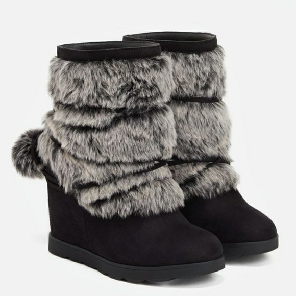 Women's black gray egritte boots/booties size 10 - Picture 5 of 6